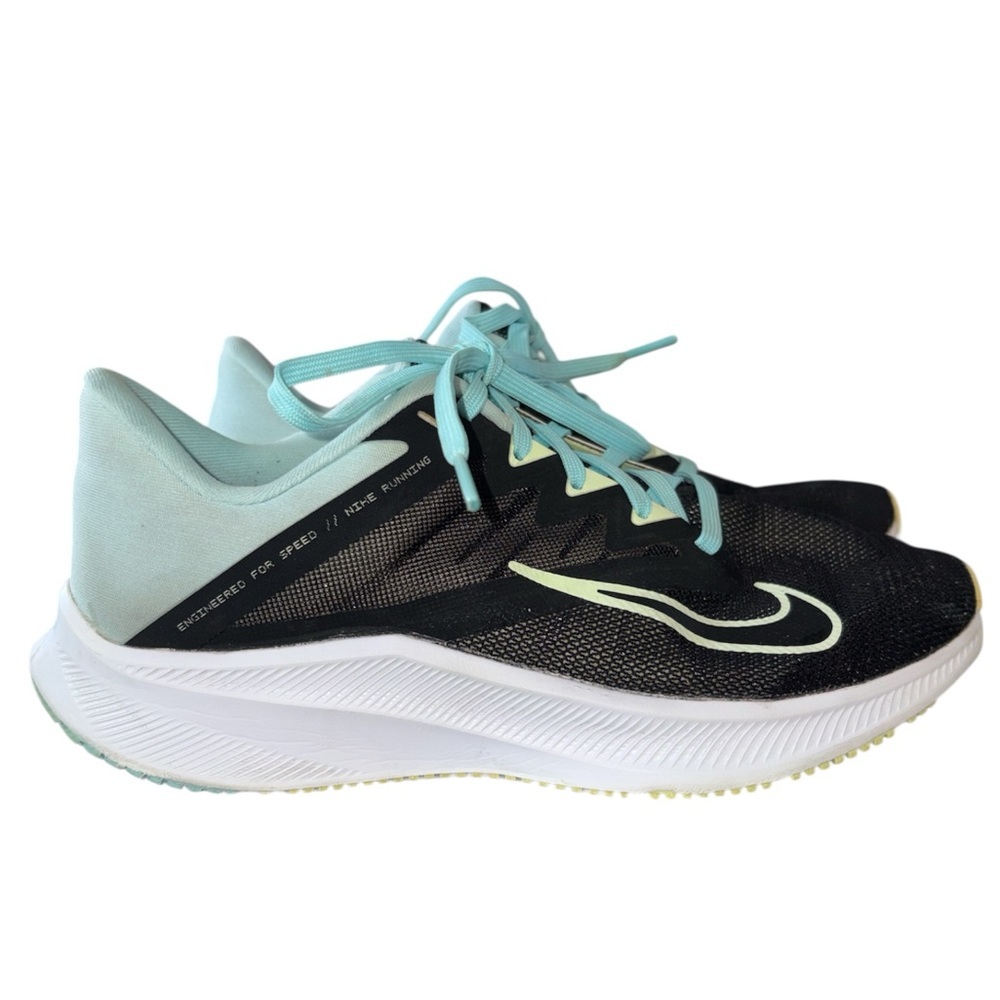 Nike Women’s Quest 3 Running Shoes Black/Barely Volt/Glacier Ice Size 8 - Picture 3 of 10